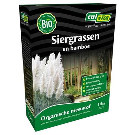 Culvita Org. Siergrassen en Bamboe Meststof  1,5 kg